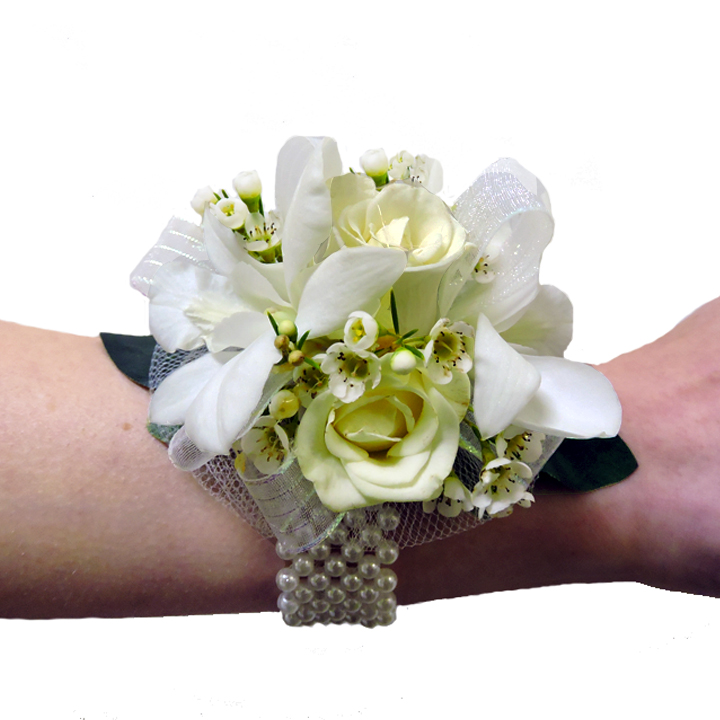Miniature White Rose \u0026 Orchid Wrist 